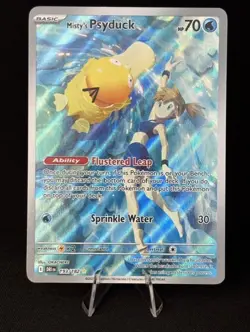 Pokemon SV10 Destined Rivals Misty's Psyduck 193/182 Holo Illus Rare Eng - Image 1
