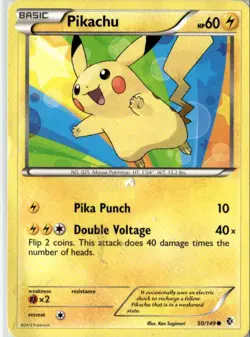 2012 BLACK & WHITE BOUNDARIES CROSSED 50/149 PIKACHU - Image 1