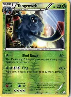 2013 BLACK & WHITE LEGENDARY TREASURES TANGROWTH 2/113 REVESERE HOLO - Image 1