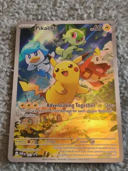 Pokemon TCG Pikachu SVP027 Scarlet & Violet Black Star Promo - Image 1