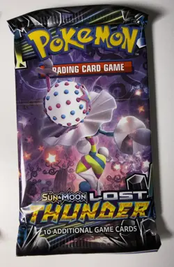 Pokemon TCG Sun & Moon Lost Thunder Booster Pack Brand New Sealed - Blacephalon - Image 1