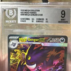 Pokemon 2026 Mega Gengar ex 284/217 SIR Ascended Heroes MINT BGS 9 🔥 - Image 2