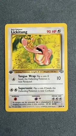 Lickitung Uncommon 1st Edition Jungle 38/64 HP Pokemon TCG - Image 1
