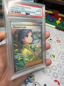 Parasol Lady 255/182 Special Illustration Rare Pokemon S&V:Paradox Rift Psa 10 - Image 3