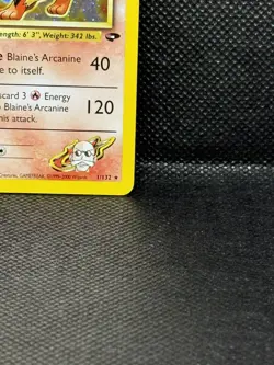Pokemon TCG Blaine's Arcanine Gym Challenge 1/132 Holo Unlimited Holo Rare 🔥 - Image 5