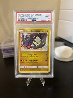 2017 Pokemon Sun & Moon Shining Legends Shining Rayquaza -Holo PSA 9 #56 - Image 1