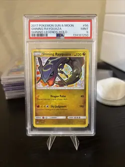 2017 Pokemon Sun & Moon Shining Legends Shining Rayquaza -Holo PSA 9 #56 - Image 3