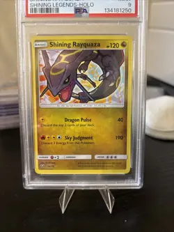 2017 Pokemon Sun & Moon Shining Legends Shining Rayquaza -Holo PSA 9 #56 - Image 4