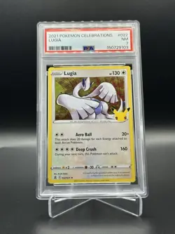 2021 POKEMON CELEBRATIONS #022 LUGIA PSA 7 - Image 2