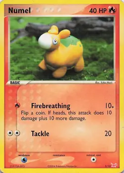 Numel - (Artist Yuka Morii) 5/10 2004 EX Trainer Kit Latias Pokemon HP - Image 1