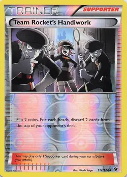Team Rocket's Handiwork - Pokemon Reverse Holo Uncommon Fates Collide 112/124 NM - Image 1