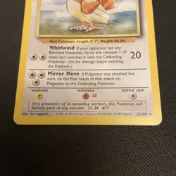 Pidgeotto 022/102 Base Set; Pokemon - Image 3