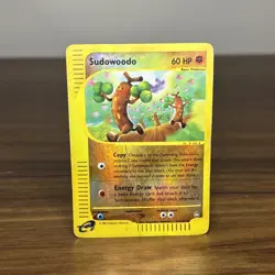 Sudowoodo 36/147 Aquapolis Reverse Holo Rare Card Damaged / Crease HP - Image 1