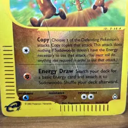 Sudowoodo 36/147 Aquapolis Reverse Holo Rare Card Damaged / Crease HP - Image 4