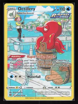 Octillery Ultra Rare Pokemon SWSH09 Brilliant Stars Trainer Gallery TG03/TG30 LP - Image 1