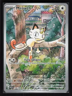 Meowth Holo Illustration Rare Pokemon ME02: Phantasmal Flames 106/094 NM - Image 1