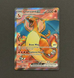 Pokemon Charizard ex EX Full Art Holo Ultra Rare SV 151 183/165 ENG 2023 - Image 1