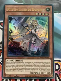 Yu-Gi-Oh! Dogmatika Ecclesia Die Tugendhafte ROTD-DE005 Ultra Rare 1. Auflage NM - Image 1