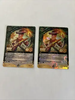 Woody Jungle Guide Set Champ Promo Foil + Non-Foil Wilds Unknown Disney Lorcana - Image 1