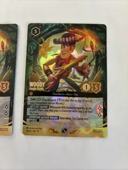 Woody Jungle Guide Set Champ Promo Foil + Non-Foil Wilds Unknown Disney Lorcana - Image 2