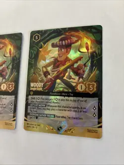 Woody Jungle Guide Set Champ Promo Foil + Non-Foil Wilds Unknown Disney Lorcana - Image 3