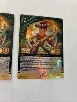Woody Jungle Guide Set Champ Promo Foil + Non-Foil Wilds Unknown Disney Lorcana - Image 4