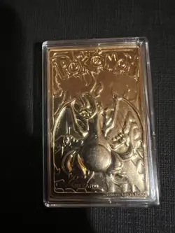 1999 Nintendo Charizard #06 23K Gold-Plated Pokemon Card Burger King With COA - Image 1