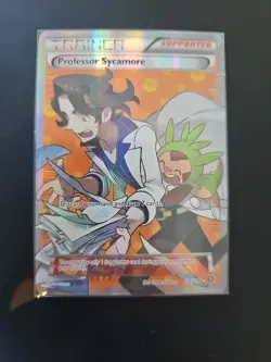 Professor Sycamore Pokemon TCG Full Art Ultra Rare Steam Siege XY Card 114/114 - Image 1