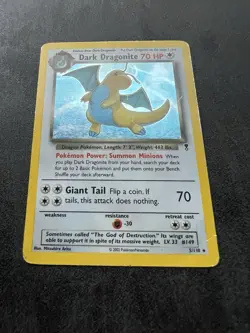 2002 Pokemon TCG Dark Dragonite 5/110 Legendary Collection Holo Rare Card - Image 2