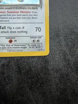 2002 Pokemon TCG Dark Dragonite 5/110 Legendary Collection Holo Rare Card - Image 3