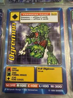 Bandai Digimon Ogremon Card Champion Level BO-04 - Image 1