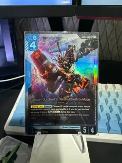 Gundam Card Game - Unicorn Gundam 02 Banshee (Destroy Mode) GD01-003 LR Foil - Image 1