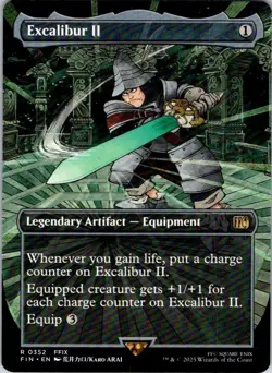 Excalibur II 352 Magic: Final Fantasy MTG Rare Extended Art Adelbert Borderless - Image 1
