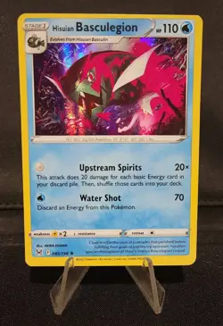 Heavily Off-Centered Hisuian Basculegion 45/196 Pokemon Error Card Holo Rare - Image 1