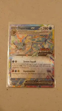 Vaporeon ex - (Prismatic Evolutions Stamp) Holo Promo Miscellaneous Cards & Prod - Image 1