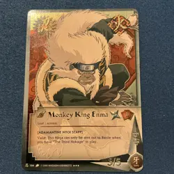 Naruto CCG Monkey King Enma Foil Card #164 2002 - Image 1