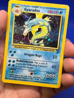 VTG 2000 Pokemon Base Set 2 Gyarados 7/130 Holo Rare MP - Image 2