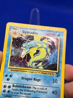 VTG 2000 Pokemon Base Set 2 Gyarados 7/130 Holo Rare MP - Image 3