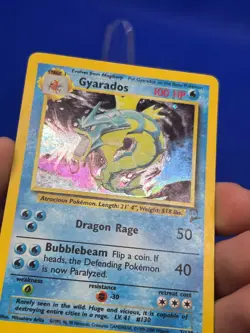 VTG 2000 Pokemon Base Set 2 Gyarados 7/130 Holo Rare MP - Image 4