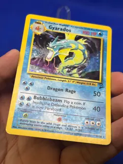 VTG 2000 Pokemon Base Set 2 Gyarados 7/130 Holo Rare MP - Image 5