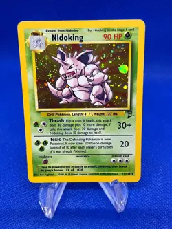 VTG 2000 Pokemon Base Set 2 Nidoking 11/130 Holo Rare MP - Image 1