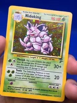 VTG 2000 Pokemon Base Set 2 Nidoking 11/130 Holo Rare MP - Image 2