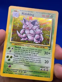 VTG 2000 Pokemon Base Set 2 Nidoking 11/130 Holo Rare MP - Image 3
