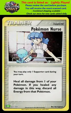 Trading Card Game Classic #023/034 Pokemon Nurse (LP) - Image 1