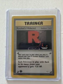 Rocket's Hideout 63/64 Uncommon Neo Revelation Pokemon 1st Edition LP - Image 1