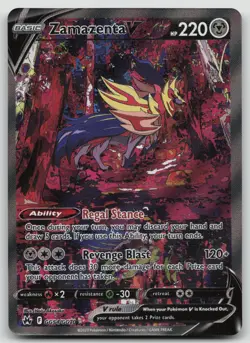 Pokemon Zamazenta V Ultra Rare Crown Zenith: Galarian Gallery GG54/GG70 NM - Image 1