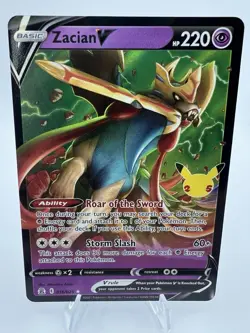 Zacian V - 016/025 Celebrations 25th Anniversary Holo Pokemon TCG NM - Image 1