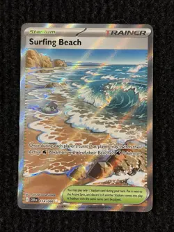 Pokemon TCG Surfing Beach 114/086 Ultra Rare Holo Chaos Rising NM - Image 1
