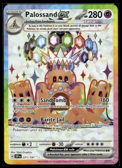 Palossand ex 221/191 Ultra Rare Surging Sparks Pokemon NM - Image 1