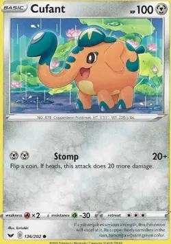 Pokemon Cufant - 25th Anniversary General Mills 136/202 Non Holo PACK FRSH - Image 1